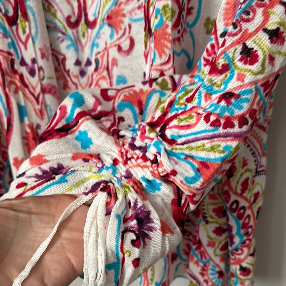 Chico's Colorful Paisley Cardigan size XXL - Picture 4 of 7